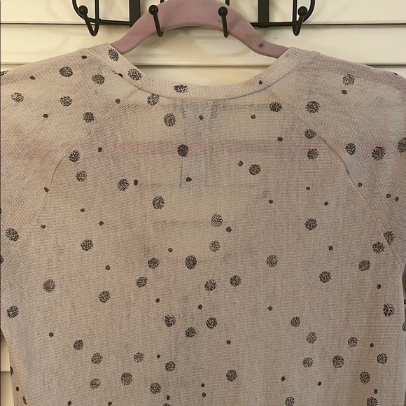 Lilith Lightweight Random Splattered Black Polka Dots Cardigan Sweater - Picture 10 of 14